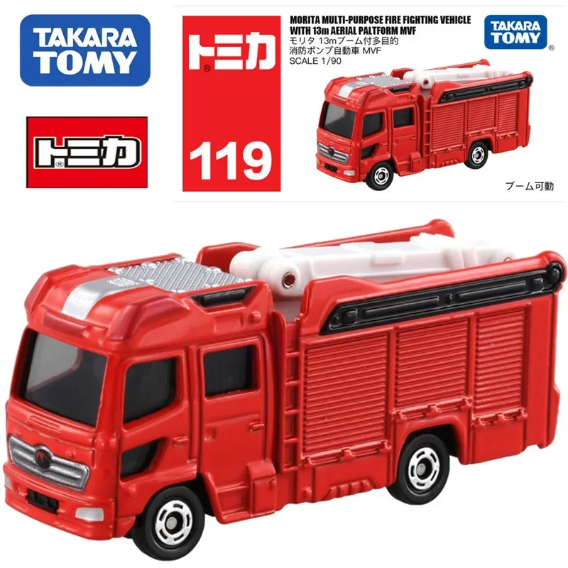 Takara Tomy-camión de bomberos multiusos Tomica Premium TP119, minicoche de aleación fundido a presión, juguete para niños, regalo de Navidad, 1/90