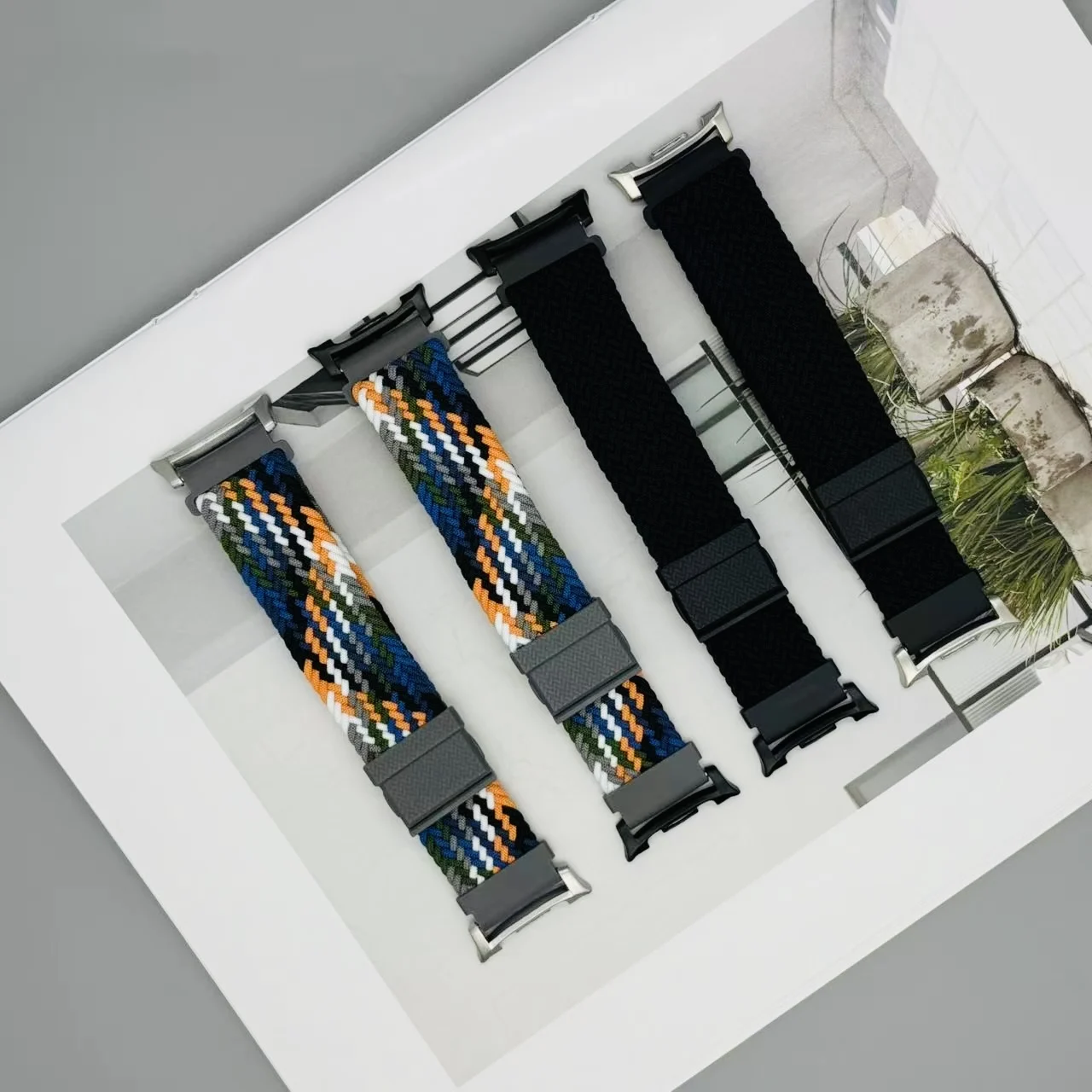 لساعة سامسونج جالاكسي 8 40 44 مللي متر حزام ساعة من النايلون لساعة سامسونج جالاكسي Watch8 الكلاسيكية 46 مللي متر معصمه استبدال اختيار الهدايا