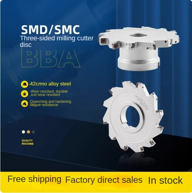 

Фреза SMD с трехсторонней фрезерной головкой, дисковая фреза SMC, пильный диск, фрезерная головка для ЧПУ, для установки лезвий MPHT, 125, 160, 200