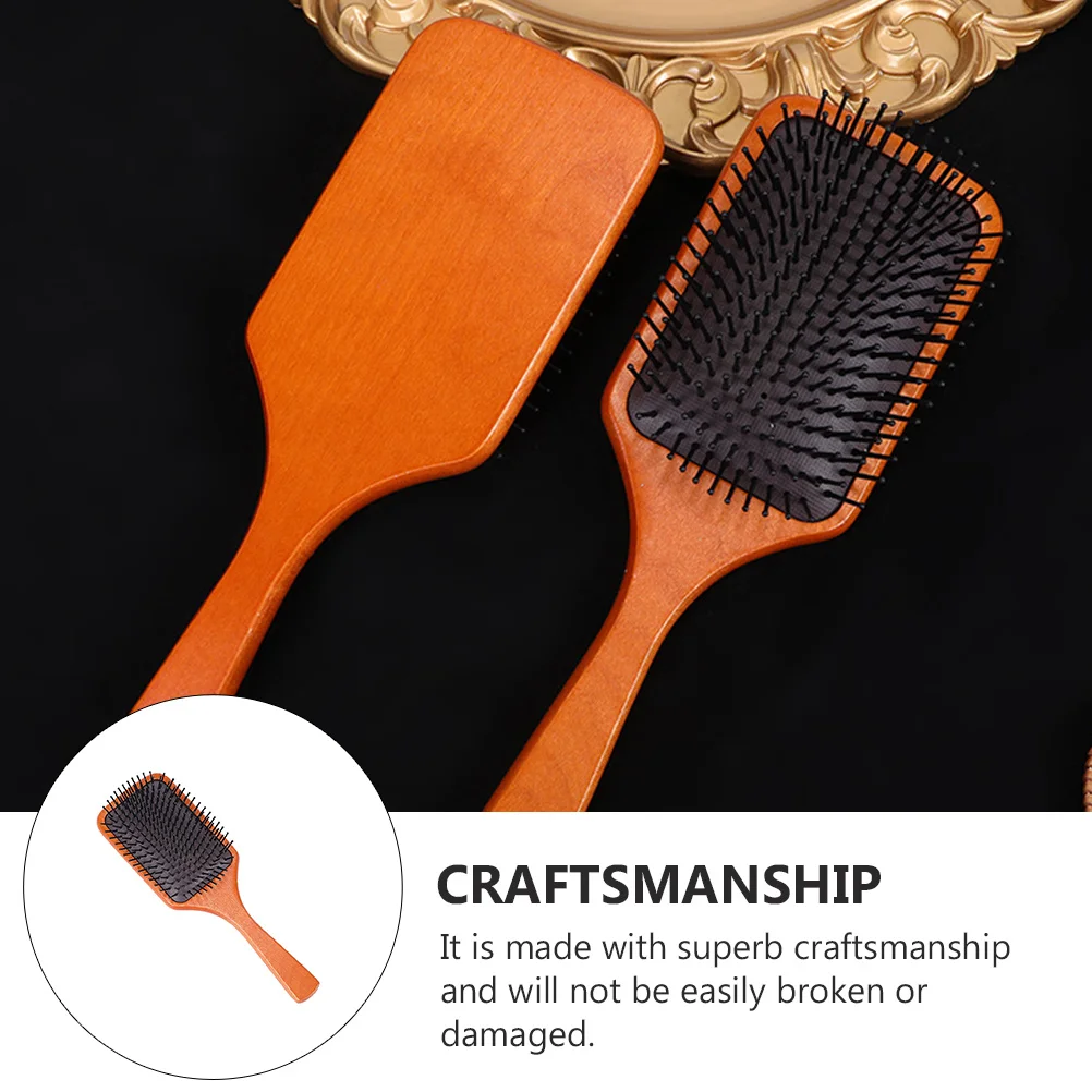 

1Pcs Airbag Comb Natural Wood Handle Anti-Static Gentle Scalp Massager Compact Lightweight for Daily Styling and Hair Protection
