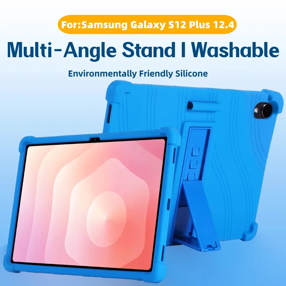 5Pcs Wholesale For Samsung Tab S12 Plus Case 12.4 Inch Shockproof Tablet Cover SM-X840 SM-X846N Heavy Duty Protective Shell