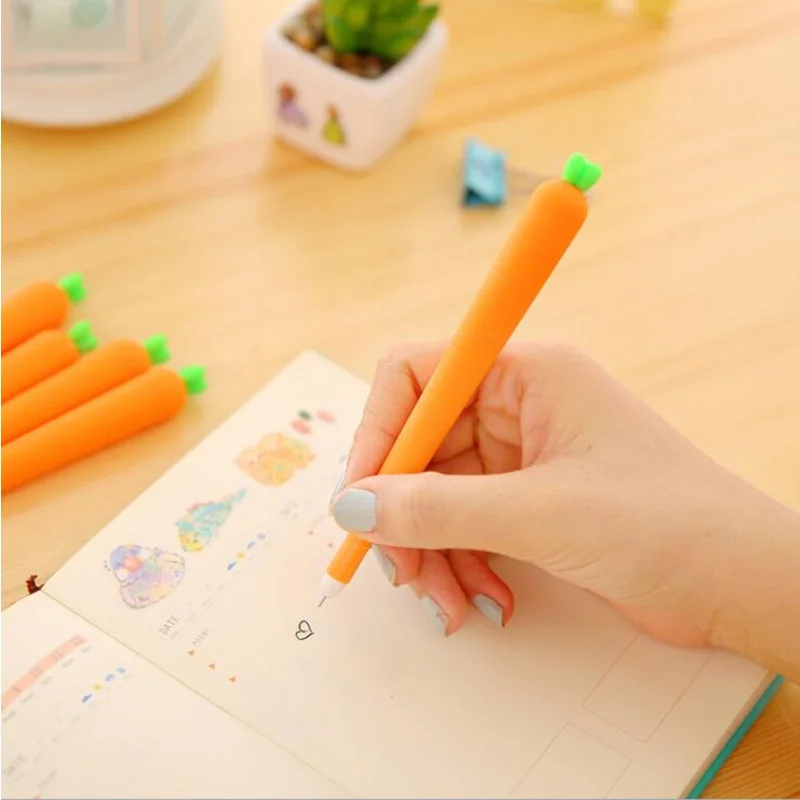5 piece Cute Creative Novelty Fresh Carrot Gel Pen Stationery