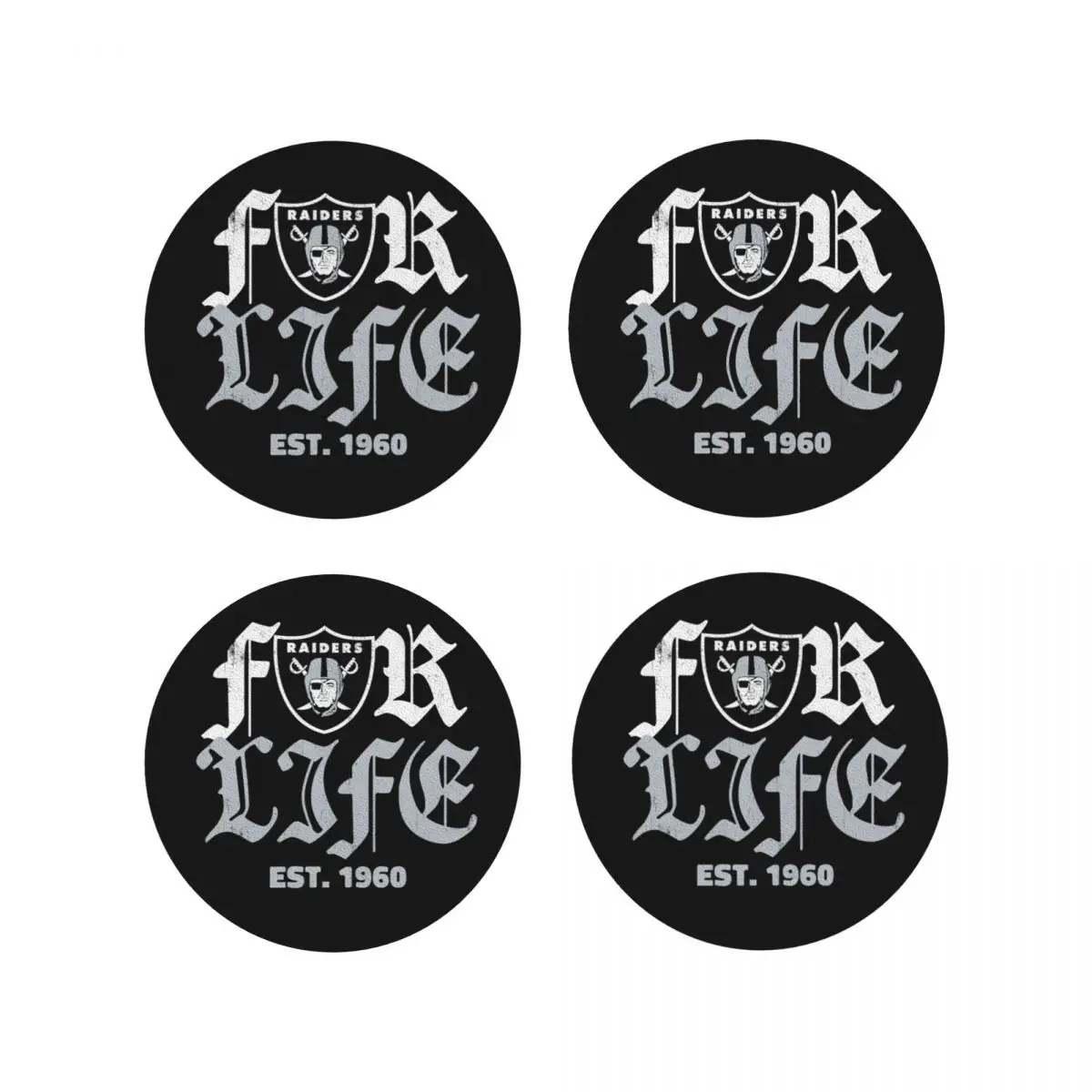 

Raiders Are For Life Подставки Кухонные салфетки Нескользящие изоляционные коврики для чашек Кофейные коврики для декора Домашняя посуда Подушечки Набор из 4 шт.