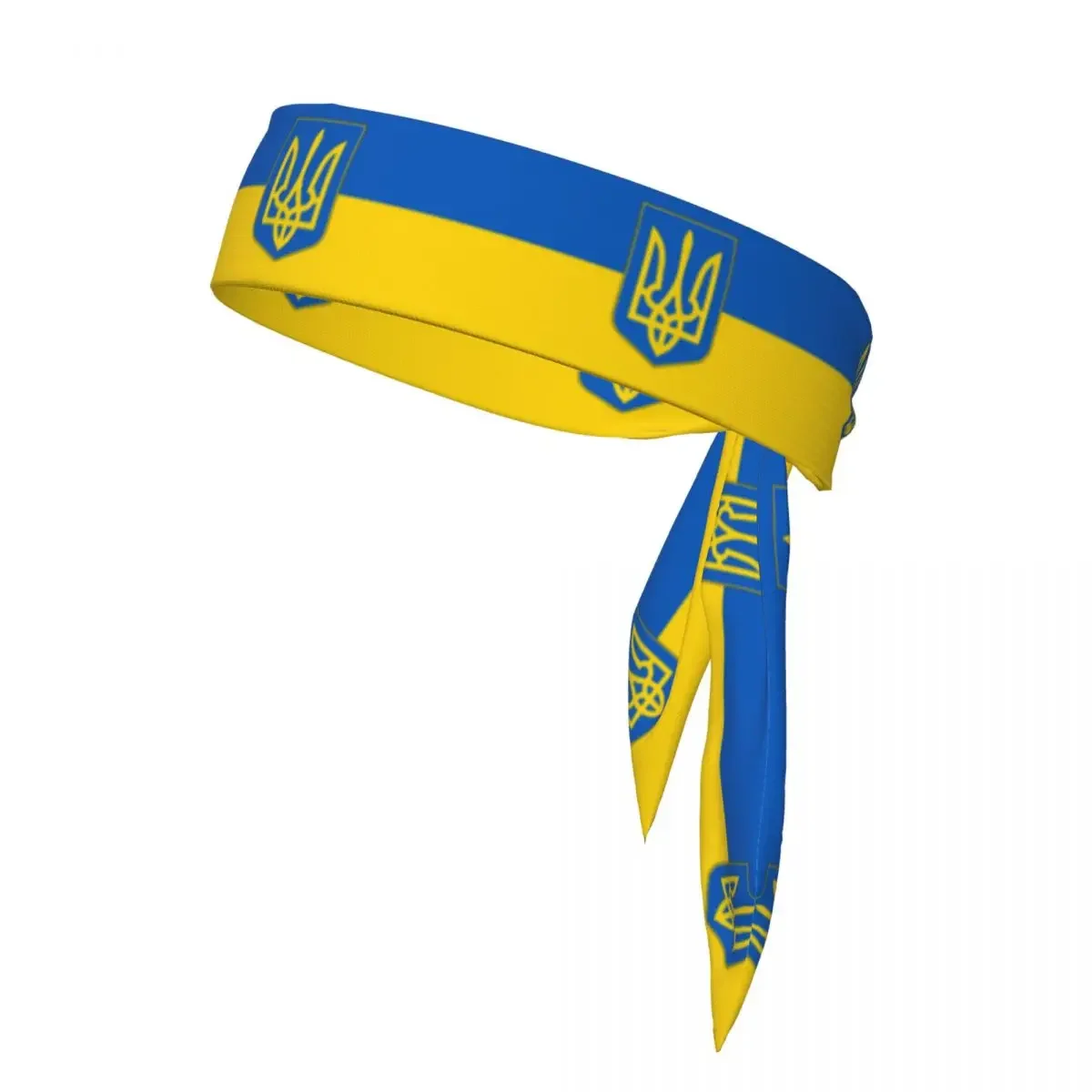 Tie Headbands Flag Of Ukraine (3) Sports Head Band Athletic Sweatband Bandana Sweat Wicking