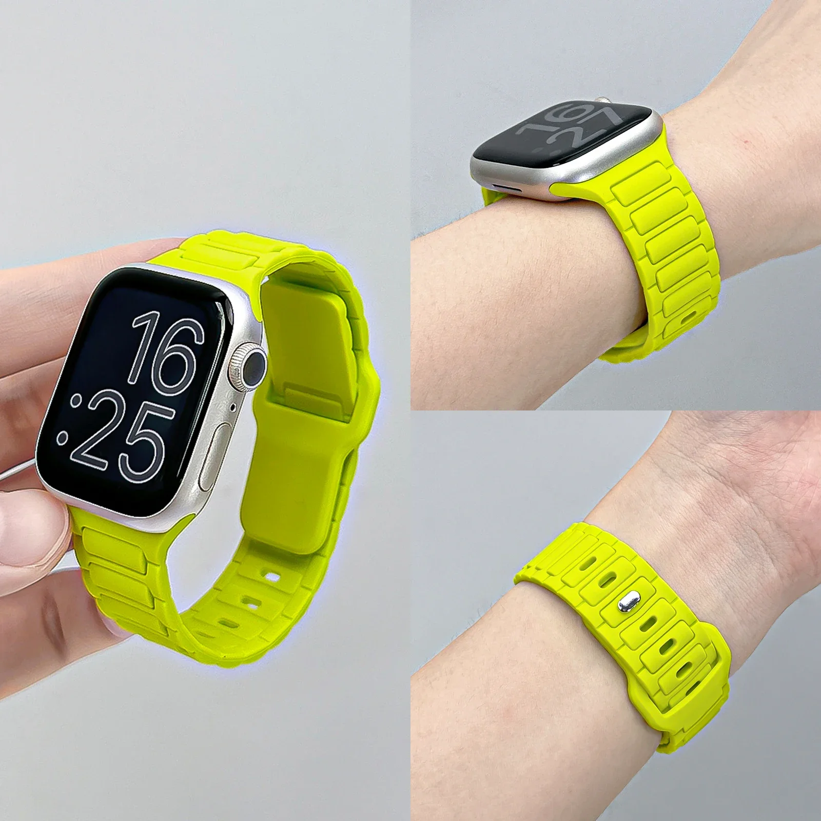 

Soft Silicone Strap For Apple Watch Band Ultra 49mm 46mm 42mm 44mm 41mm 45mm sport Watchband iwatch Serise 10 9 8 7 6 5 bracelet