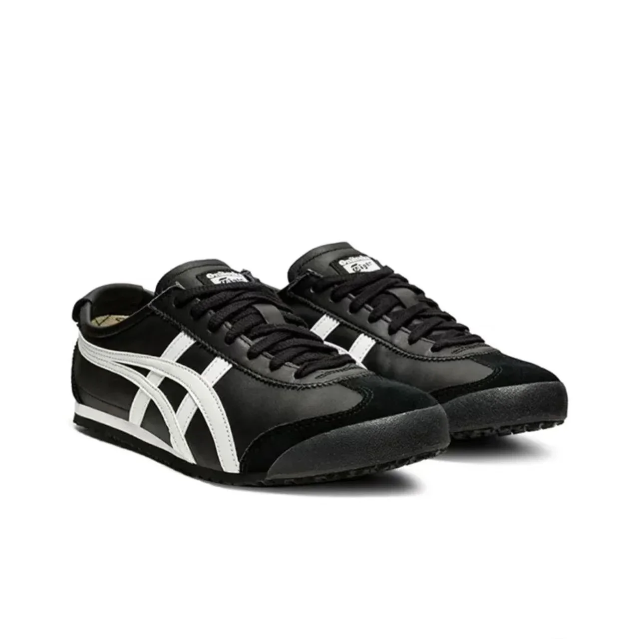 Asics Onitsuka Tiger MEXICO 66 Unisex Running Shoes Women Men Lightweight Sneaker White and Black