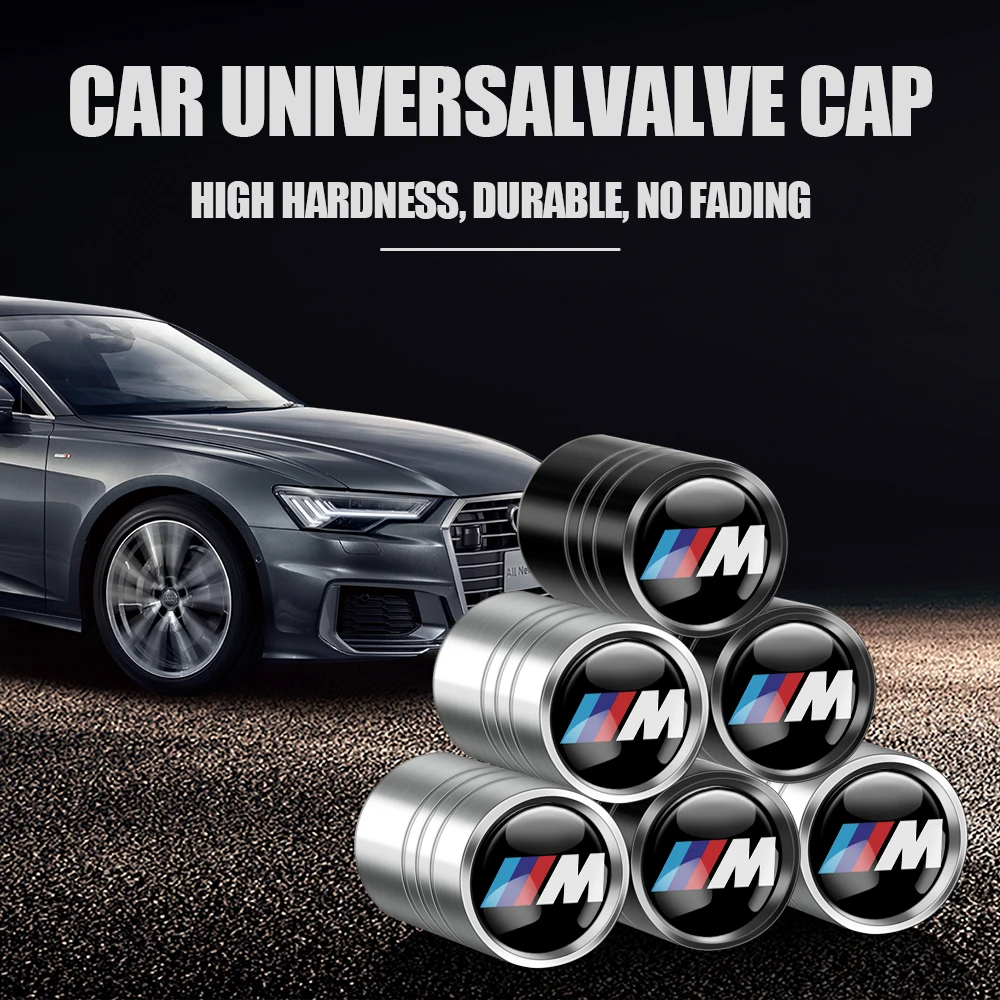 4Pcs Car Decor Metal Wheel Tire Valve Cap Auto Accessories For BMW M M3 M4 M5 F10 F30 F20 E28  E36 E39 E46 E91 Performance X1 X2