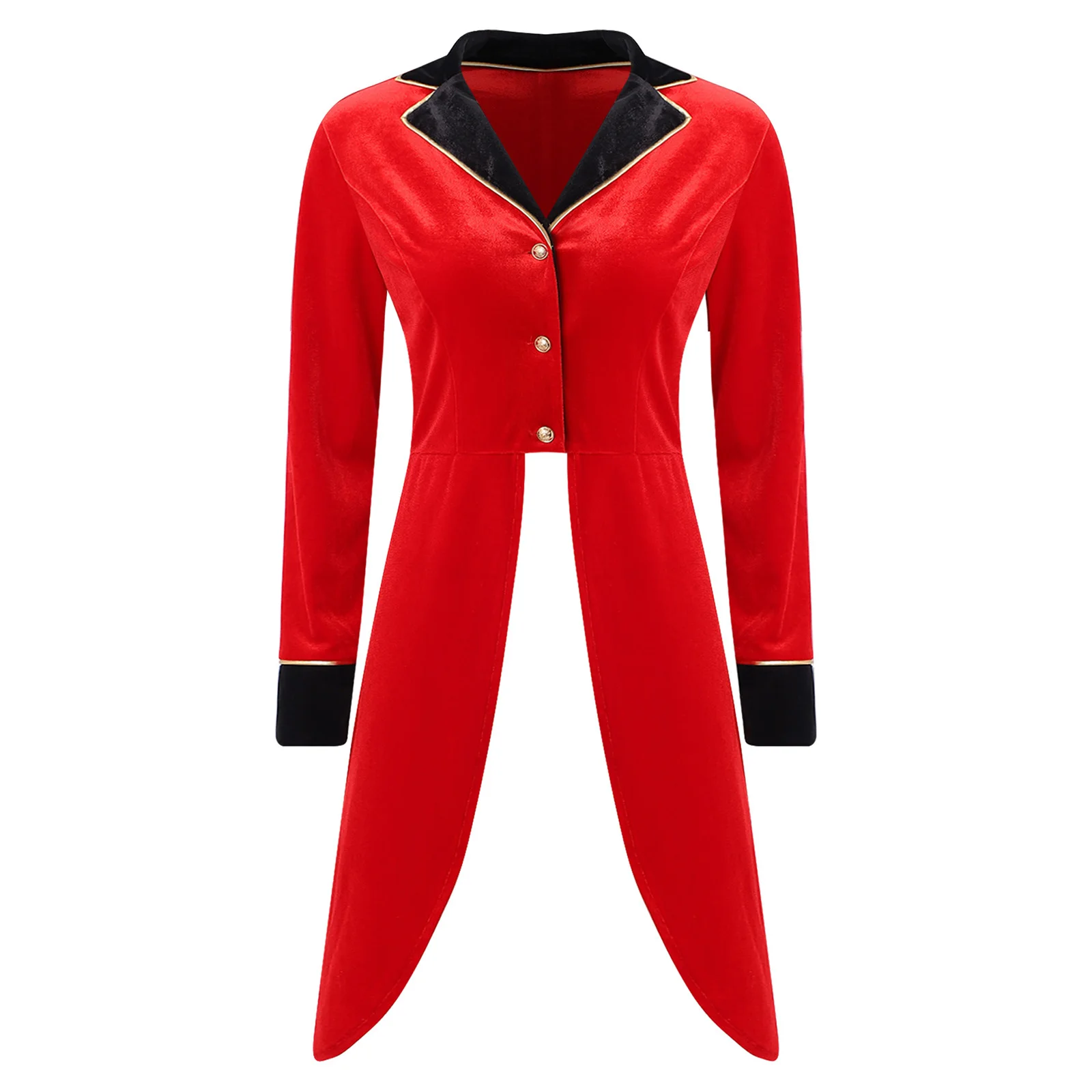 Womens Circus Ringmaster Tailcoat Halloween Cosplay Magician Show Sequin Tuxedo Outerwear Medieval Royal Princess Blazer Jacket
