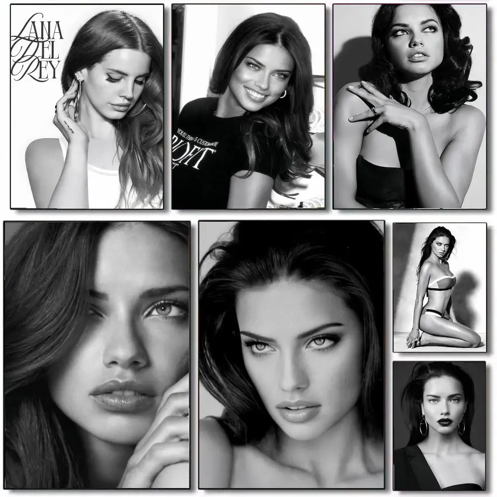 Supermodel A-Adriana Lima Poster Wall Art Printed Decor Sticker Stylish Home Gift for Living Room Bedroom Corridor Cafe