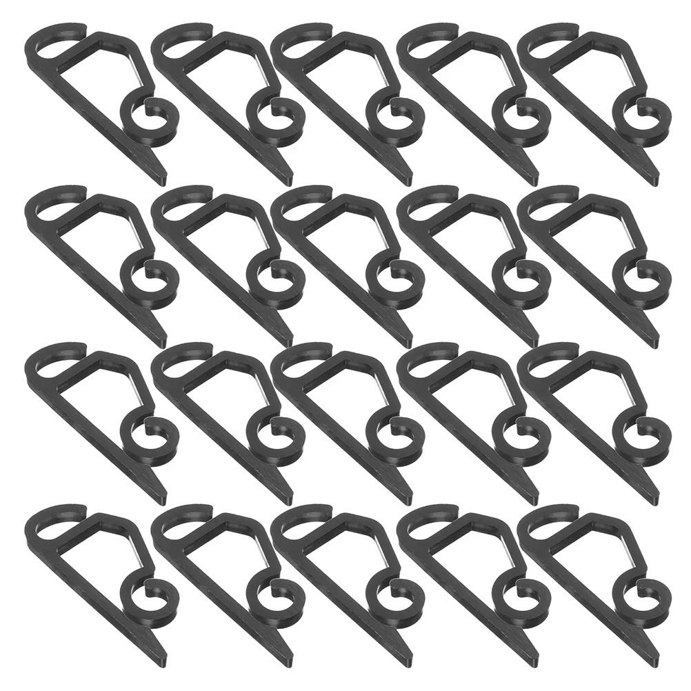 

100Pcs Christmas Light Clips Weatherproof Outdoor String Light Clips Black Gutter Hooks Seasonal Lighting Hooks Halloween Xmas