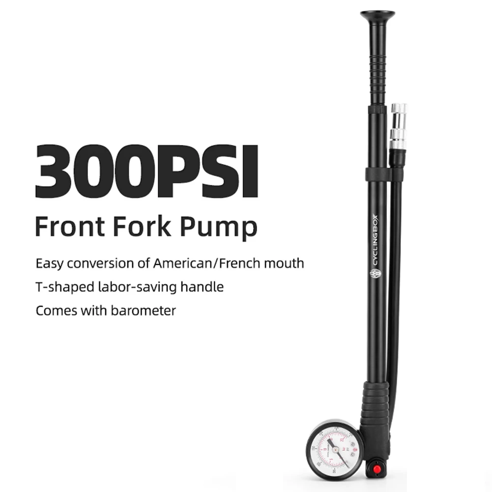 

High Pressure Air Shock Pump High-Pressure Air Shock Bicycle Pump for Fork Rear Suspension Cycling Air Inflator Road Bike Fork