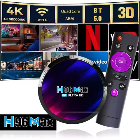 H96 MAX RK3528 Smart TV Box Android 13 TVBox 4G 64G 32G WiFi6 5G Dual Wifi 4K 8K Google Voice Assistant Media Player Set Top Box