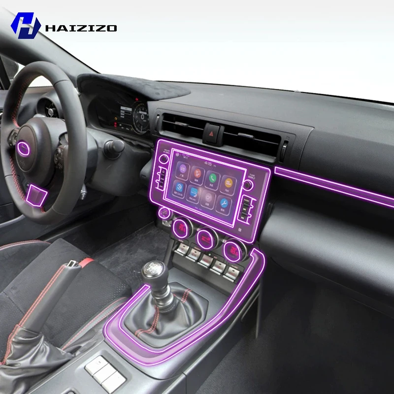 

Для Subaru BRZ 2022-2025 автомобильный GPS-навигационный экран из ТПУ, прозрачный, против царапин, ЖК-экран управления цветком, аксессуары для ремонта PPF