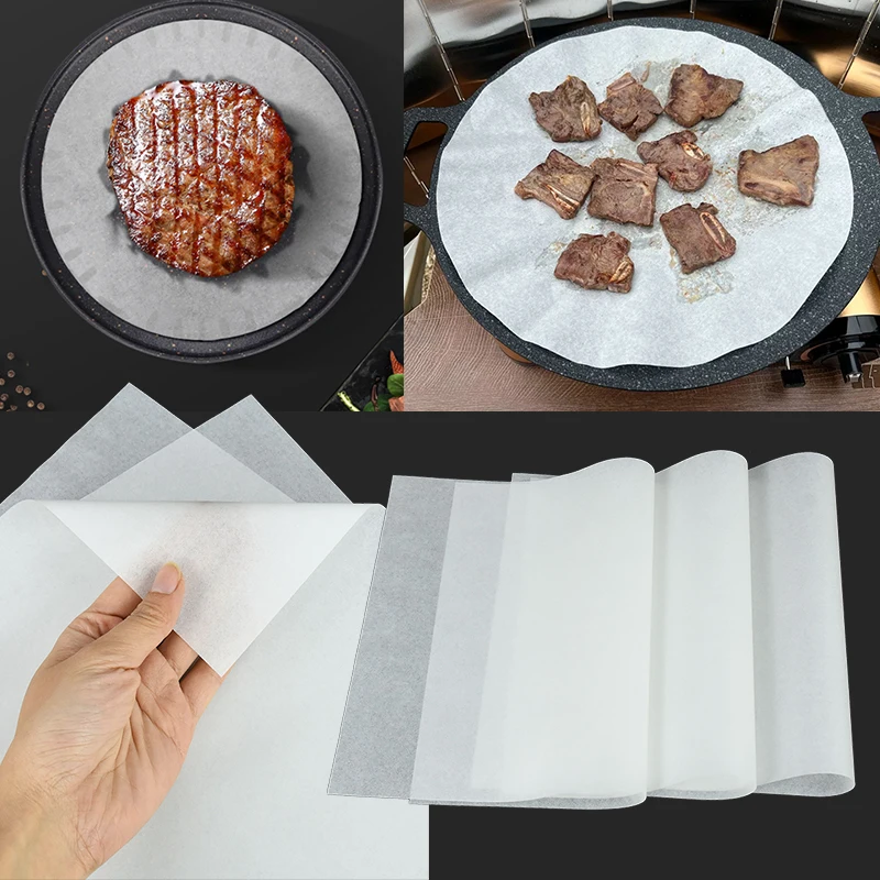 

50PCS Barbecue Silicone Oil Carton Baking Tray Barbecue Absorbing Paper Home Baking Disposable Special Oil-Absorbing Paper Pad