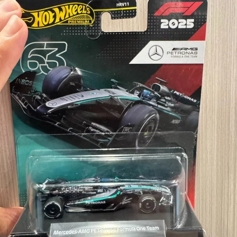 Hot Wheels Carro de Corrida F1 Premium Edição Limitada Gold Label 2025 Novo Hrv11 Ferrari Mclaren Mercedes Carrinho de Brinquedo Colecionável Diecast