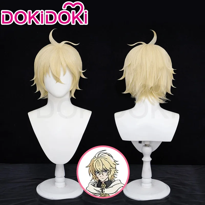 

IN STOCK Mikaela Hyakuya Wig Anime Seraph Of The End Cosplay Wig DokiDoki Men Short Golden Hair Mikaela Hyakuya Free Wig Cap