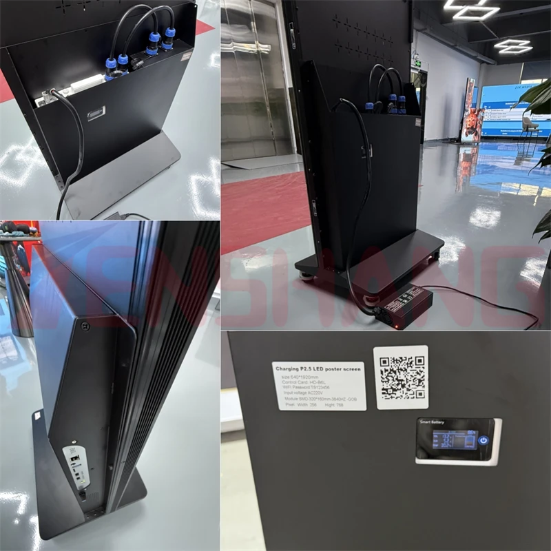 3840 هرتز المحمول المنقولة الإعلان الجدار الشنق رفع رقيقة جدا الذكية على الوجهين عرض طوي شاشة ملصق Led #5