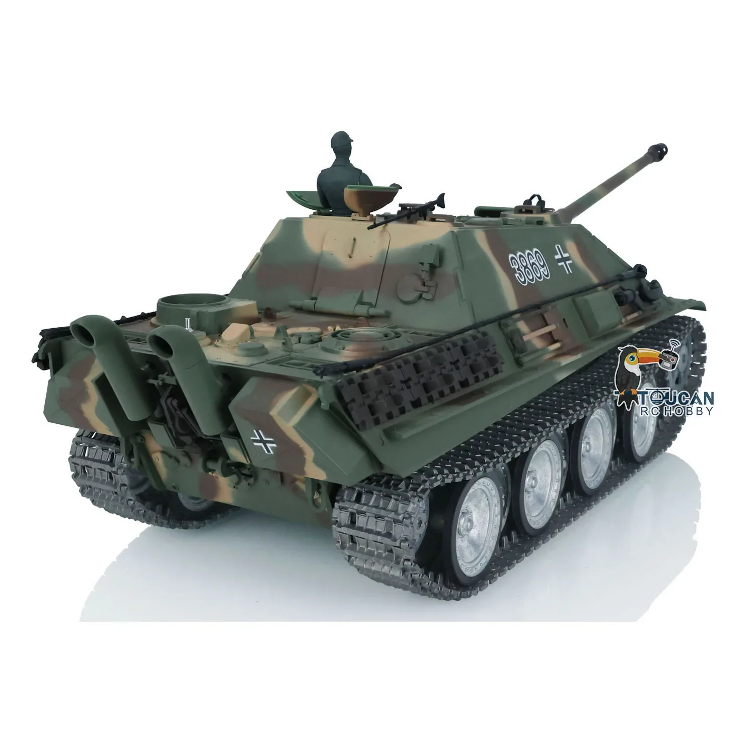 1/16 Scale 7.0 RC Tank Customized Jadpanther Tank RTR 3869 Metal Tracks Wheels Gearbox RC Toy TH17441