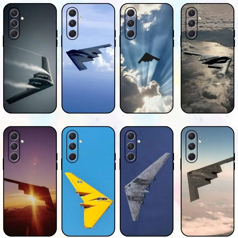 

B-B2 Bomber Plane N-Northrop Phone Case For Samsung Galaxy A73,A72,A71,A70,A53,A52,A51,Others Soft Black Shell