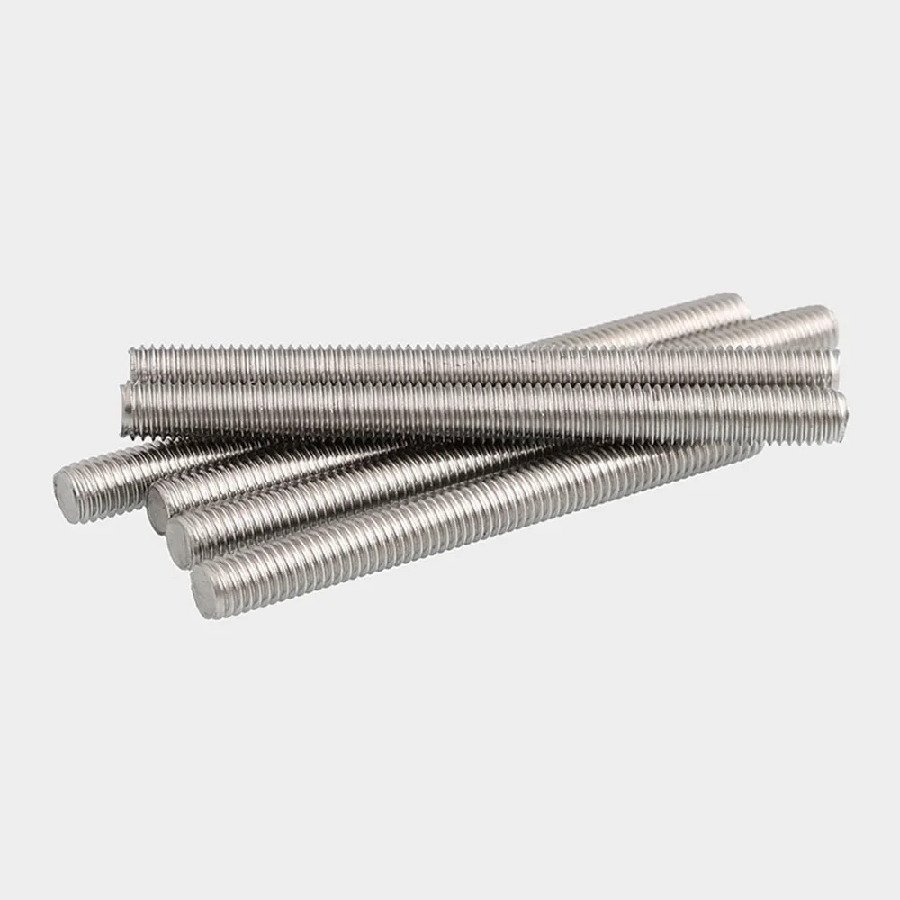 304 Stainless Steel Full Thread Bar Allthread Threaded Rod Bolts M6 M8 M10 Length 16mm To 3000mm Construction Fastening Hardware