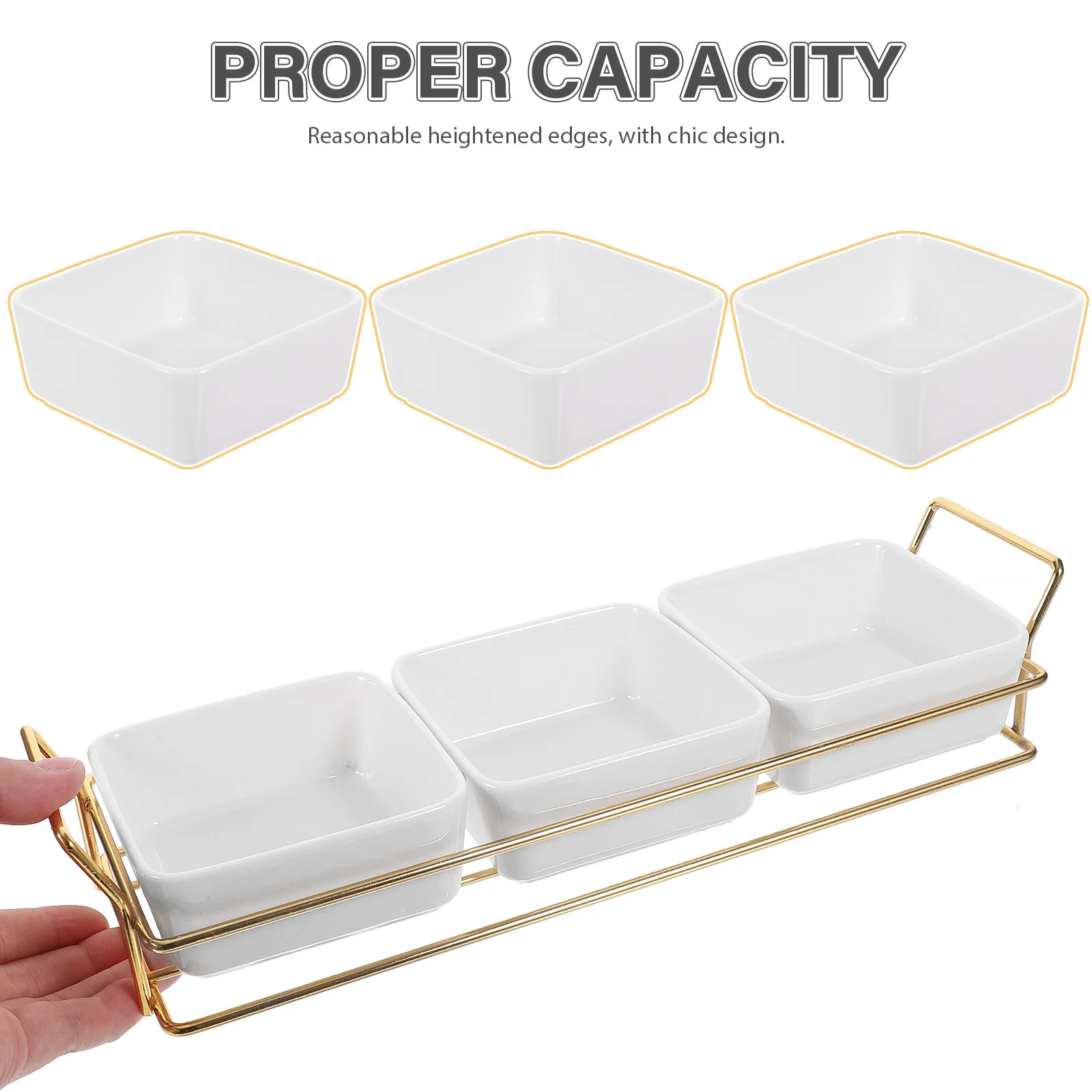 

1Set Dried Fruit Holder Snack Plate Candy Dish Metal Rack Appetizer Serving Tray for Home Party Entertaining Snacks Tray
