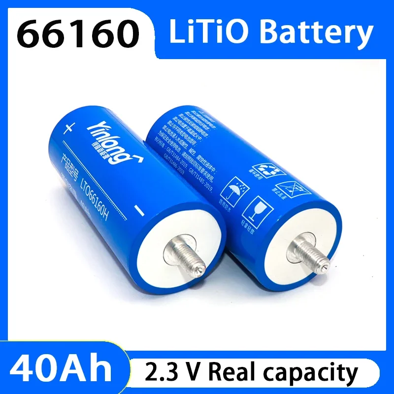 

AOAE 100% Original Real Capacity Yinlong 66160 2.3V 40Ah Lithium Titanate LTO Battery Cell for Car Audio Solar Energy System