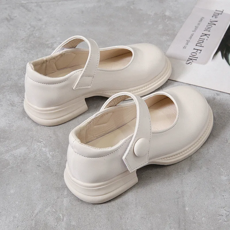 Girls Black Performance Shoes Glossy 2024 Fashion Soft Sole Kids Princess Shoes Korean Style Children Flats Shoes Leather Flats