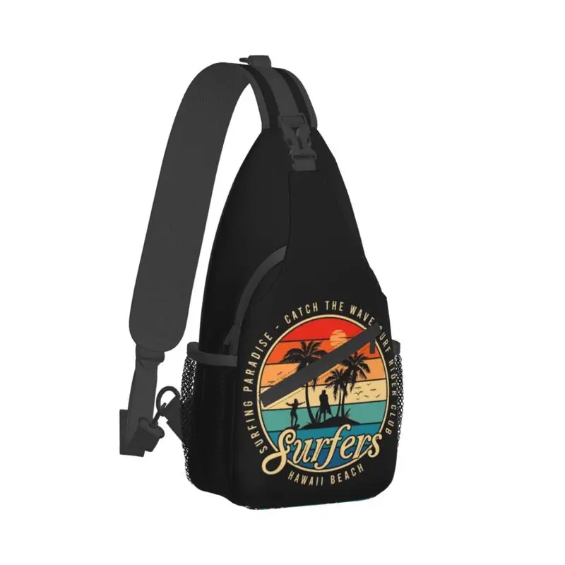 Mochila de ombro crossbody personalizada para homens, bolsa de peito, mochila de viagem, praia e surf, verão