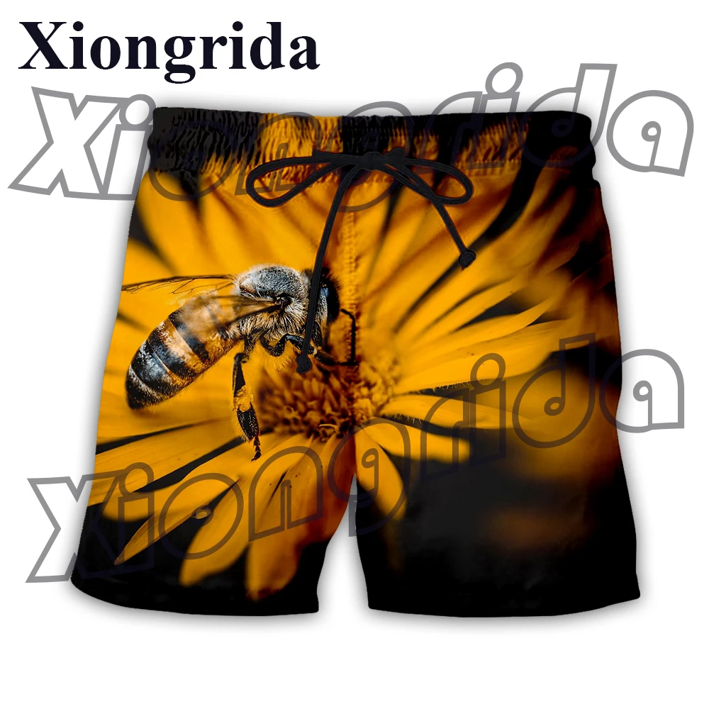 

Bee Graphic Shorts Mens High Wasit Insect Hive Honeycomb 3D Print Short Pants Harajuku Beach Trunks Summer Casual Shorts Unisex