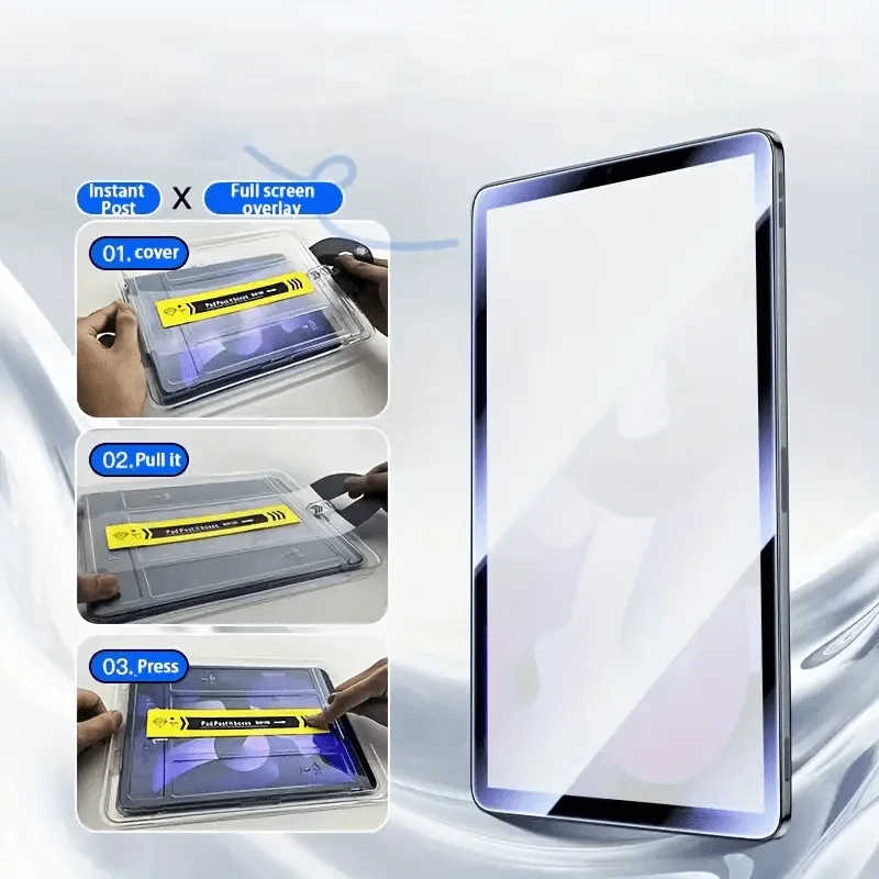 HD Tempered Film With Positioning Machine for iPad Air 13 2025 M3 - Anti-Fingerprint,  Anti-Fall, Easy to Finish for Beginners