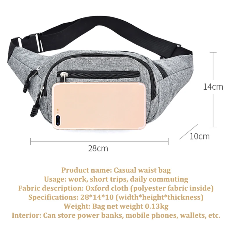 Men\'s Waist Pack Nylon Sport Fanny Bags Boy Drop Leg Bags Hip Bum Belt Bag Travel Riding Motorcycle Crossbody Purse Pouch