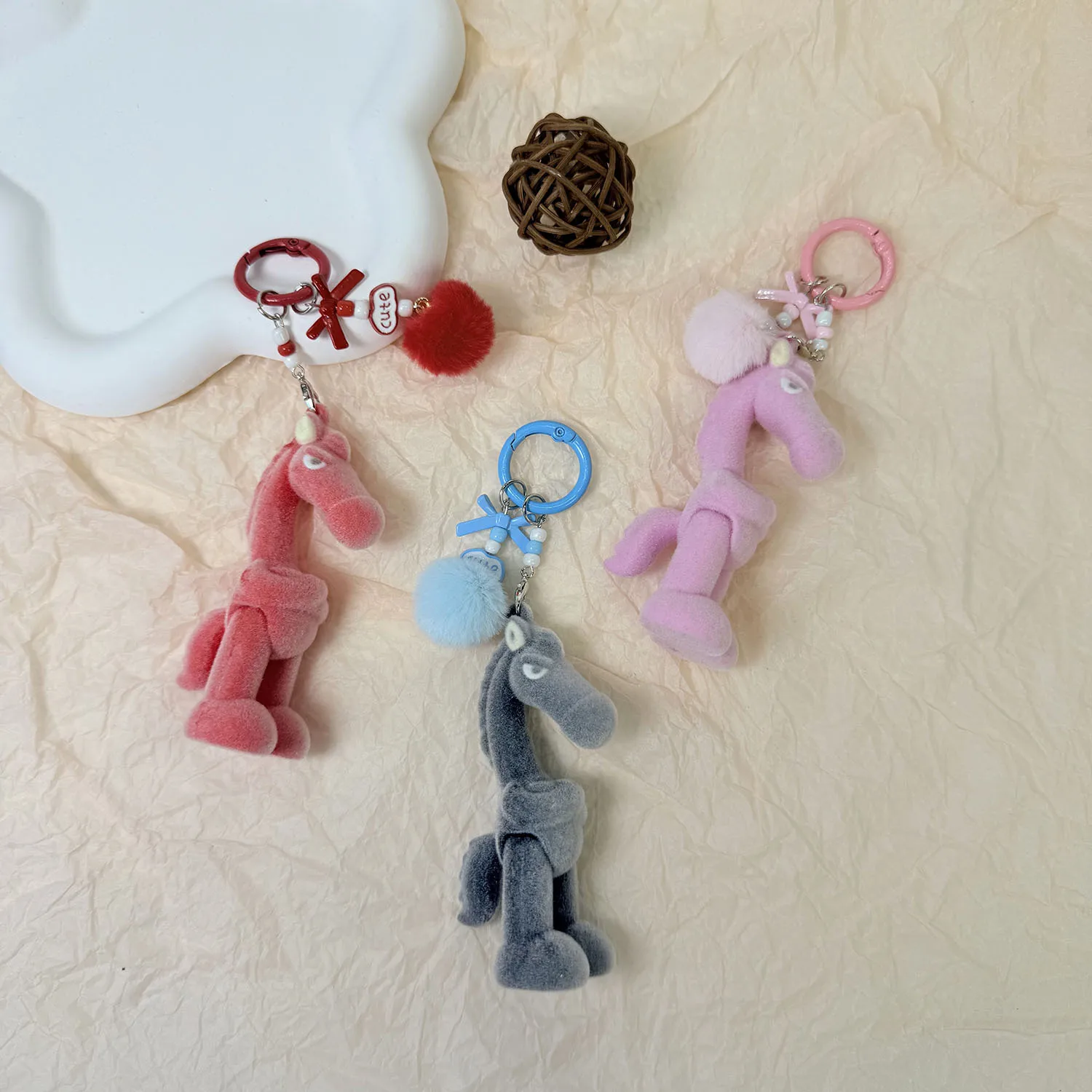 Alta qualidade 2026 cavalo chaveiro brinquedos kawaii anime diy mochila pingente crianças aniversário presentes de natal