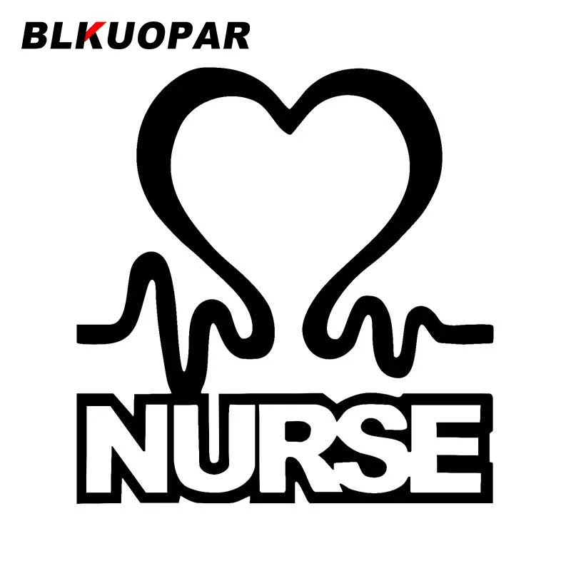 

BLKUOPAR for Nurse Heart Rhythm Love Vinyl Decal Sticker Window Car Stickers Sunscreen Decal Campervan Vehicle Decor Car Styling