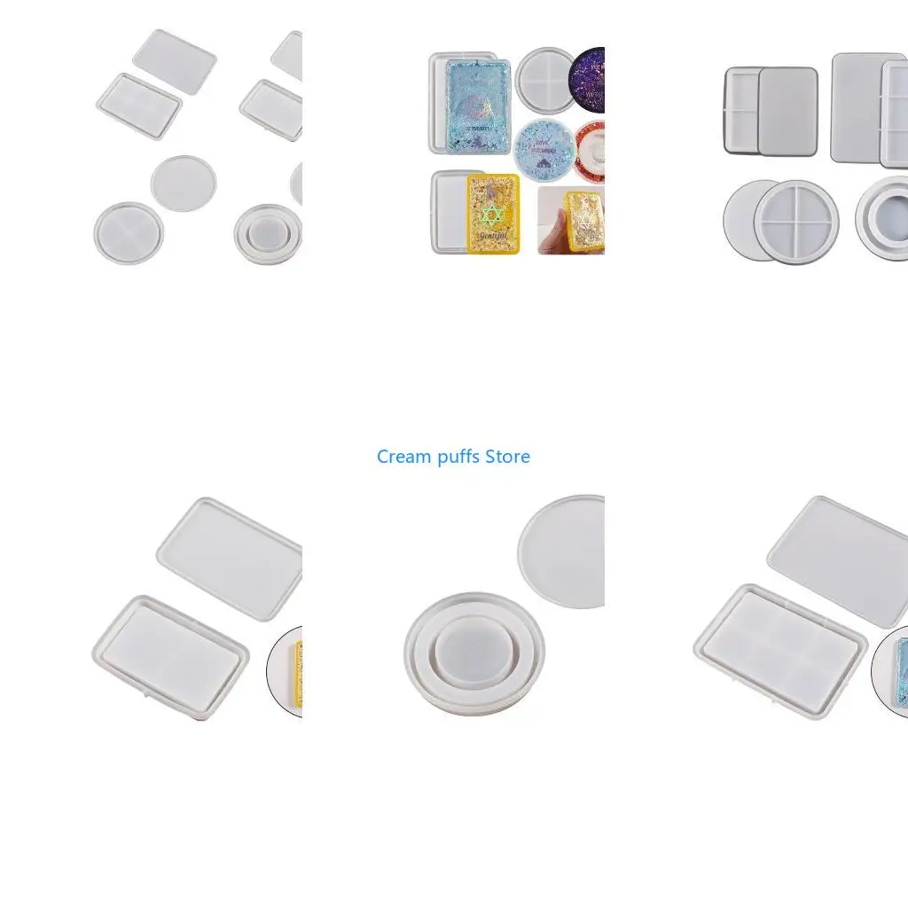 50LE Photo Frame Epoxy Resin Mold Geometric Pendant Crystal Silicone Molds DIY Table Decoration Craft Making Supply