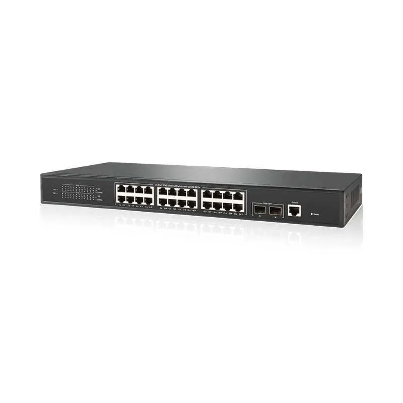 26-Port Multi-Gigabit L3 managed Switch | 24×2.5GbE RJ45 + 2×10Gb SFP+ | Rack-Mounted | High-Speed Network