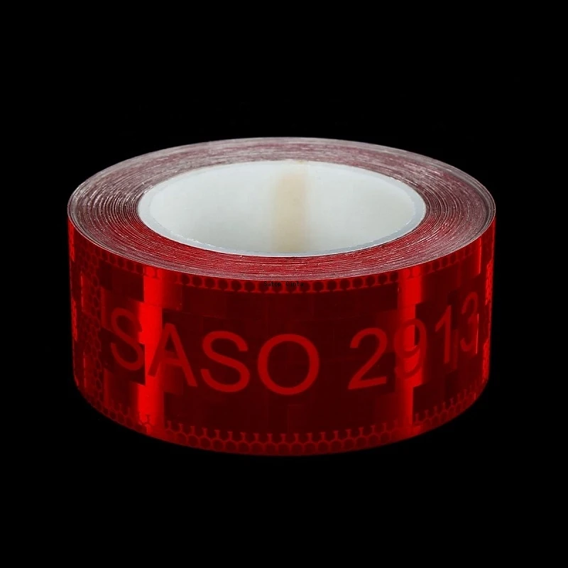 5cm*10m SASO 2913  Reflective Tapes White Red Yellow Waterproof Reflectors Adhesive Strips Conspicuity Decals  For Truck Trailer