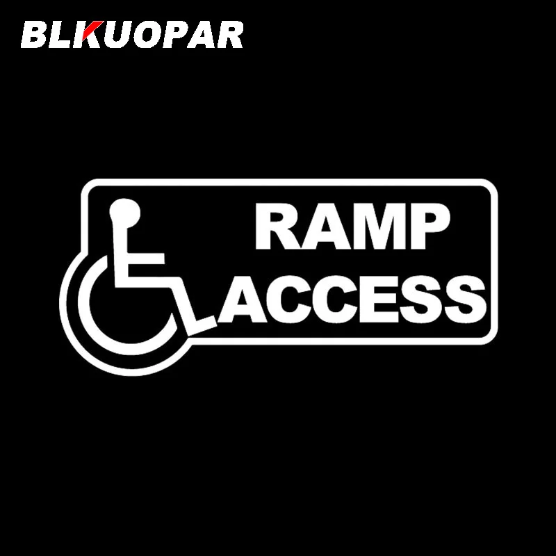 BLKUOPAR Ramp Access Disabled Car Stickers Anime Scratch-Proof Waterproof Die-cut Personality Windshield Decoration Car Goods