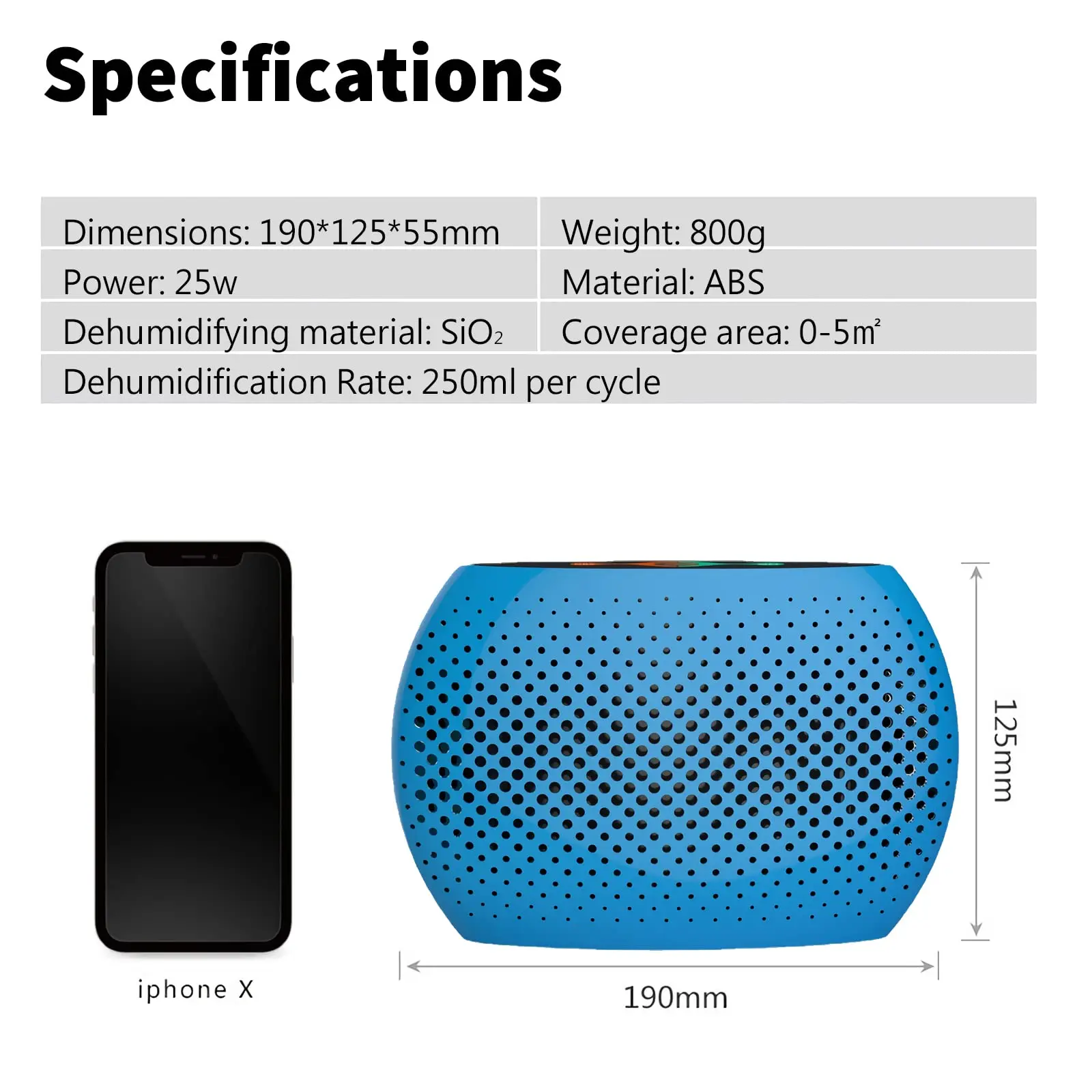 Mini-Luftent feuchter tragbarer wiederauf ladbarer Luftent feuchter Schnur loser erneuerbarer Luft trockner, der Feuchtigkeit absorbiert tragbarer Luftent feuchter