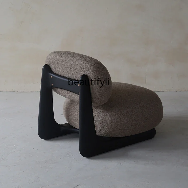 

xzCobblestone Fabric Couch Designer Creative and Slightly Luxury Large and Small Apartment Type Home Backrest Leisure Chair