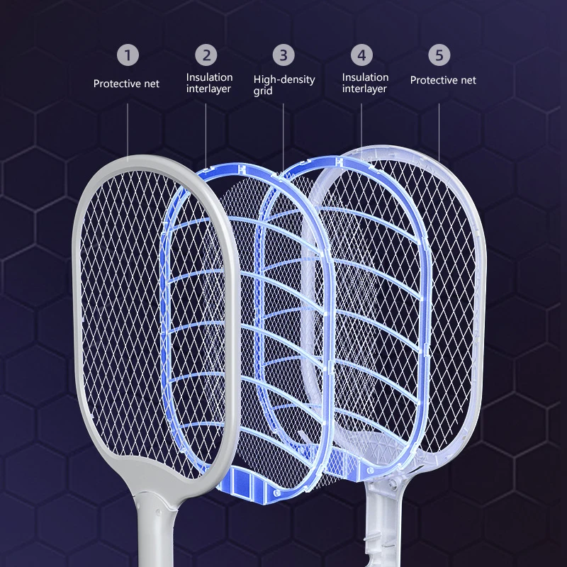 2-in-1 Rechargeable Mosquito Clap Multifunctional Stand Electronic Mosquito Clap With Violet Light Mosquito Trap Mode - Image 4