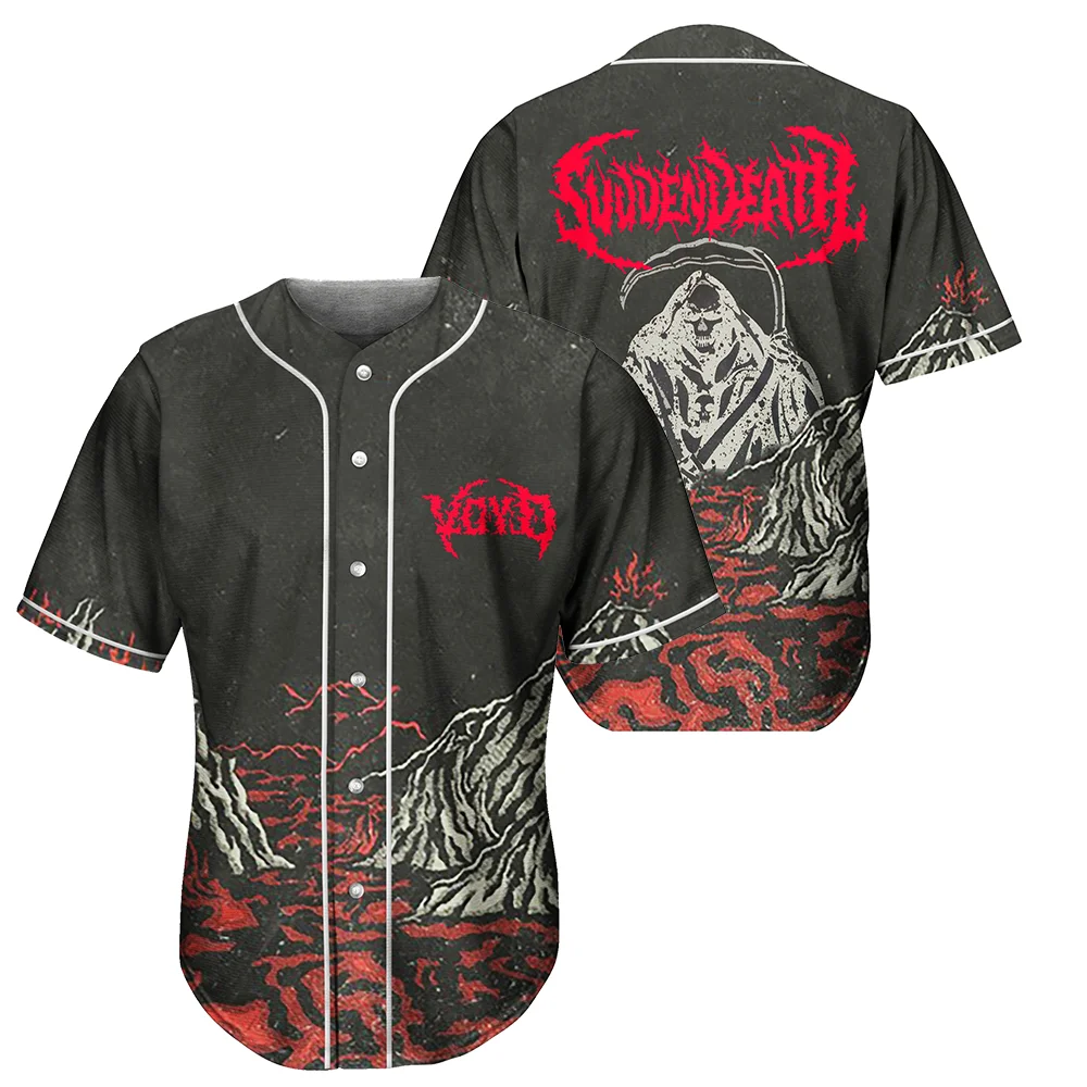 SVDDEN DEATH Merch Baseball Jersey Men/Women Casual Thin button Baseball uniform Oil Slick Custom Short Sleeves Jersey