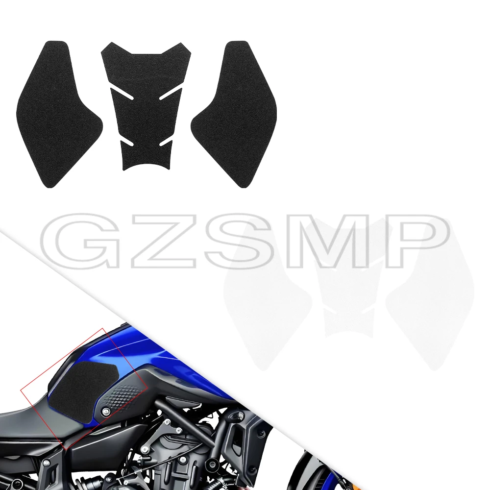 

fit For Yamaha MT07 MT 07 2021 - 2024 Side Fuel Anti Slip Tank Pads Protector Stickers Gas Knee Grip Traction Pad Decals