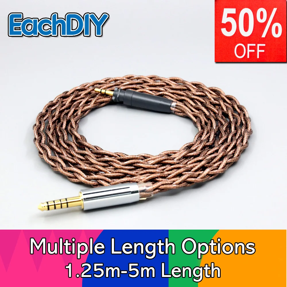 

99% 24k Gold 7n Pure Silver Graphene Shield Earphone Cable For SRH840A Shure SRH440A Headphone LN008555
