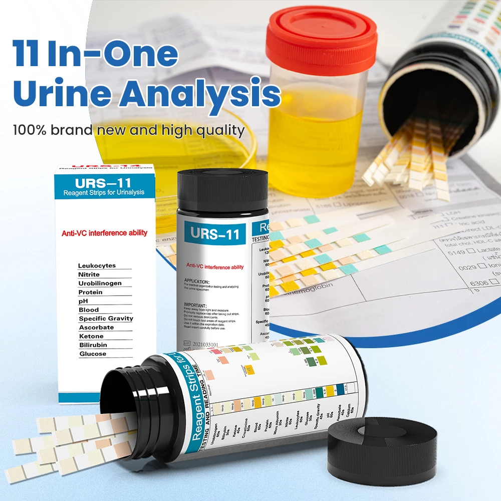 12 Parameters URS12 Test Strips Sensitive Reagent Strips for Urinalysis for W-200B/W-600/IU-100 Medical Accessories