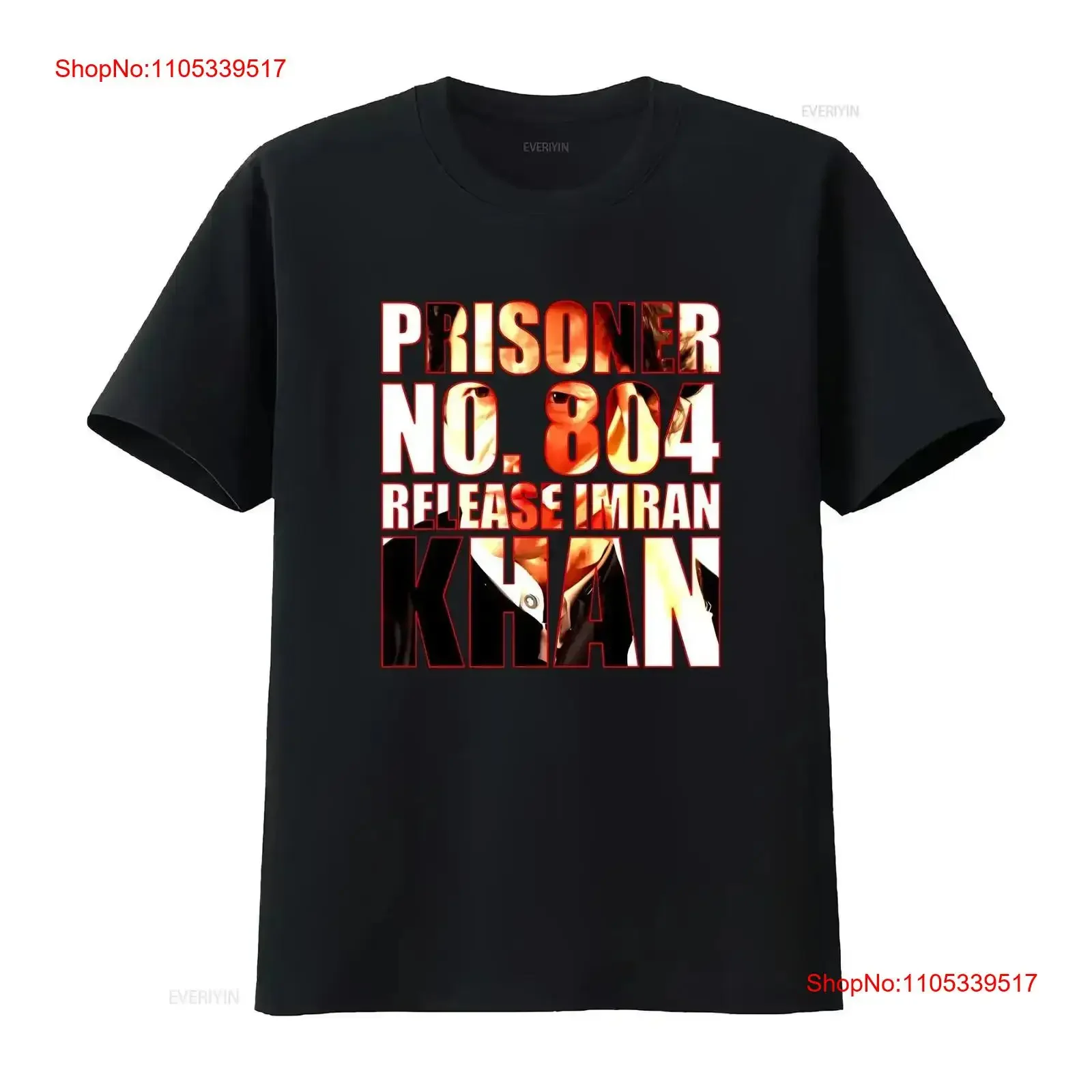 Camiseta de moda urbana vintage con estampado de Imran Khan, prisionero n.º 804, protesta PTI Pakistán, estilo lavado, ligeramente desgastado.