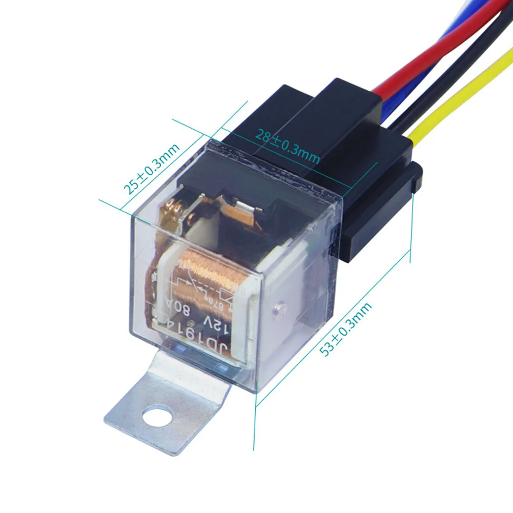 80A Relay DC 12V 24V for Automotive Circuit Management Featuring Dual for contact Structure and JD1914 JD2914 Socket Support