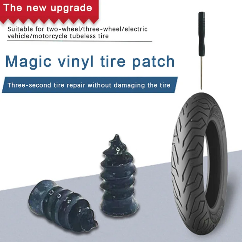 

10/20PCS Car/Motorcycle Tire Repair Nails - Rubber-Metal Puncture Fix Tools (Universal for Vacuum Tyres)