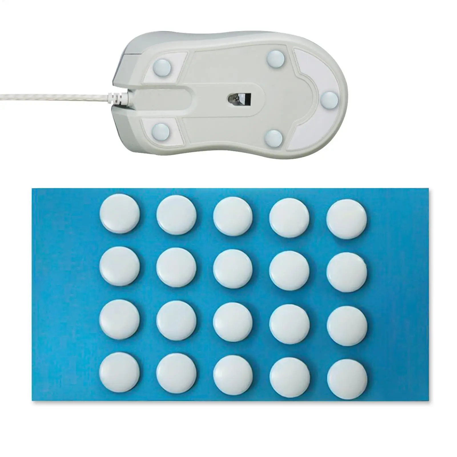PTFE Mouse Anti-Slip Stickers, Self-Adhesive Round Smooth Feet for Gamer & Office Use, Non-Slip Mouse Skates for Esports & Work