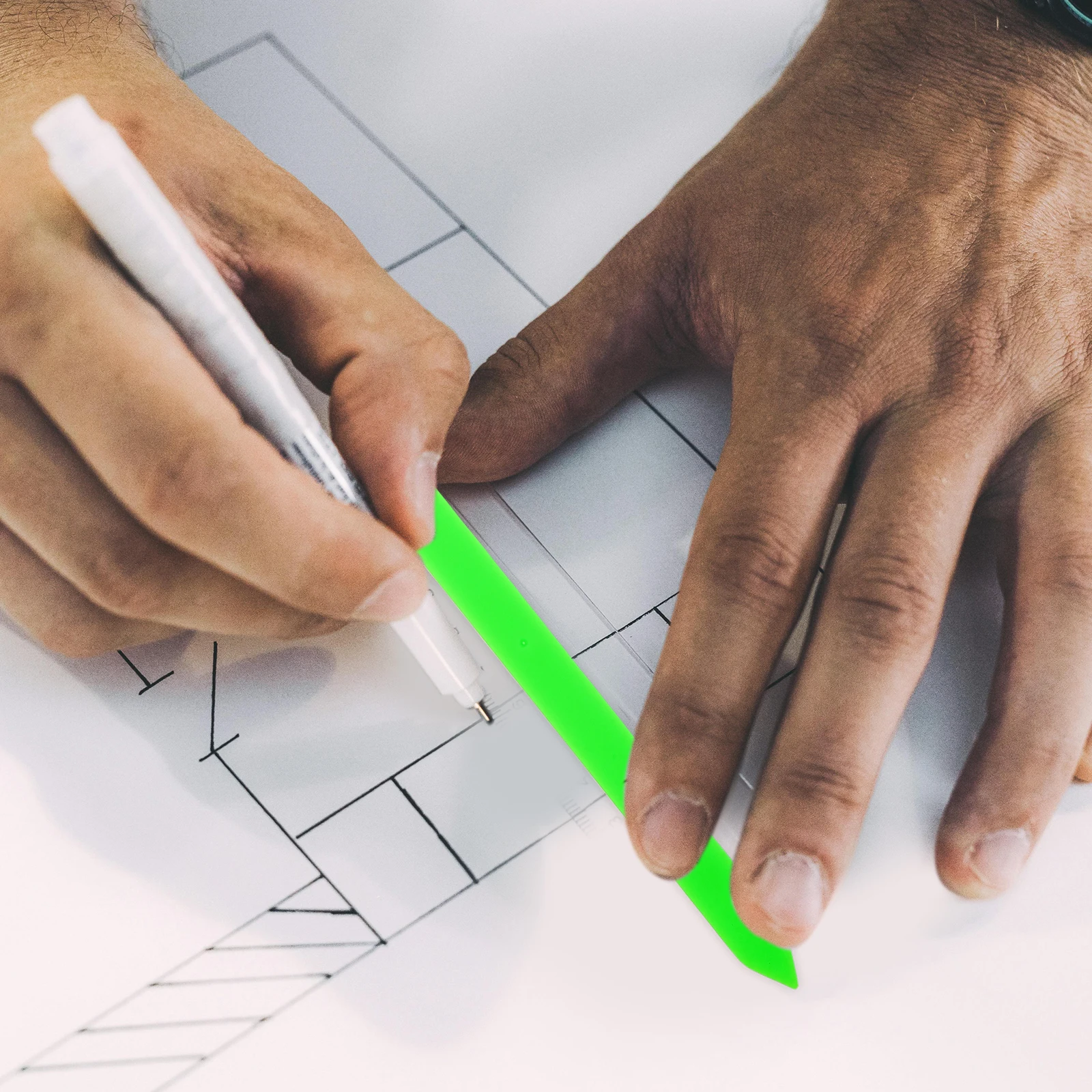 Magnetische hoekdemonstratie Berekening Speelgoed Leermiddelen Groene geometrische strips