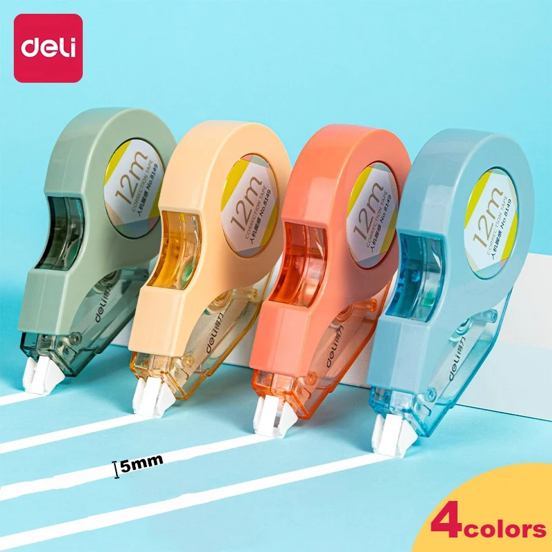 Correction Tape Roller 12m*5m Correction Tape for Office School Stationery Supplies Tape Core Wide 5mm Smooth Low Nois